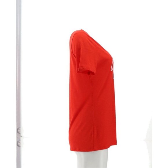 NWT ALL WORTHY HUNTER MCGRADY "FIERCE FEMALE" SCREEN PRINTED TEE BRIGHT RED XXS - Picture 7 of 12